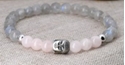 Imagens de Pulseira Cristal Labradorita e Quartzo Rosa