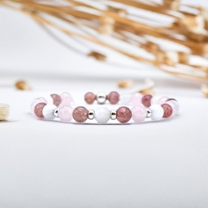 Picture of Pulseira Quartzo Rosa, Quartzo Morango e Selenita